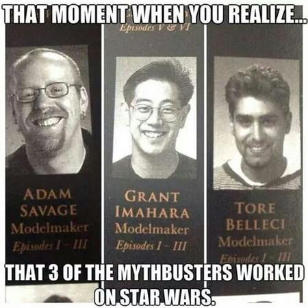 Three of The Mythbusters Worked On Star Wars