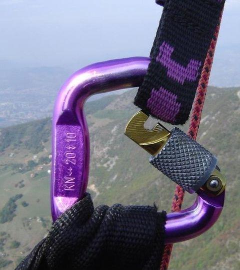 A gentle reminder to secure your carabiners