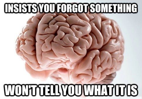 Scumbag brain.