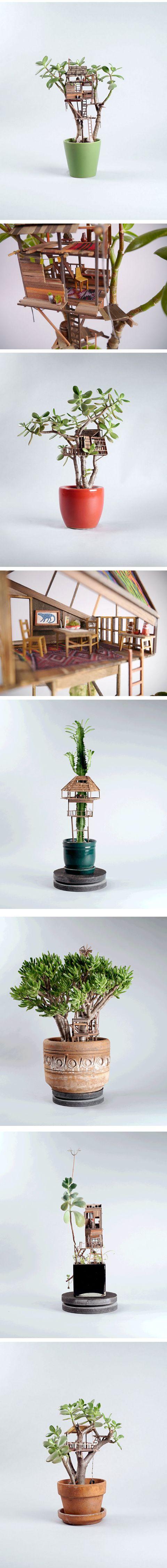 Miniature Tree Houses Make Houseplants Way More Interesting