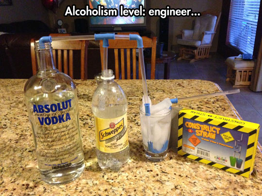 Taking alcoholism to a whole new level.