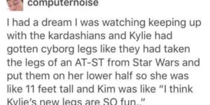 Kylie’s new legs are SO fun
