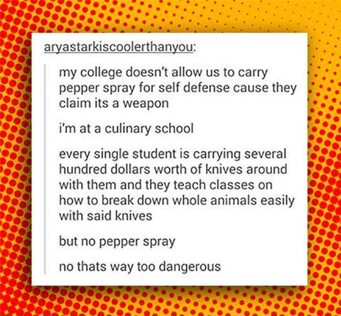 Pepper spray is not the problem