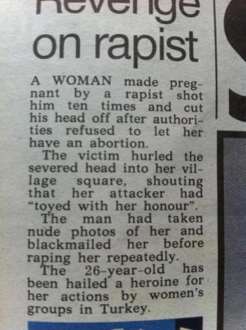 This is how you take revenge on a rapist