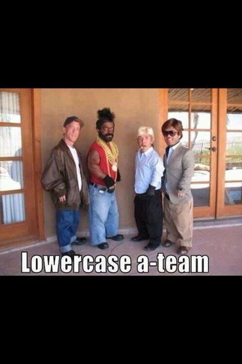 Lowercase a-team.