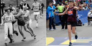 Woman Attacked for Running the Boston Marathon in 1967 Ran It Again, 50 Years Later. Katharine Switzer in 2017.
