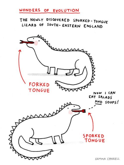 The sporked-tongue lizard.