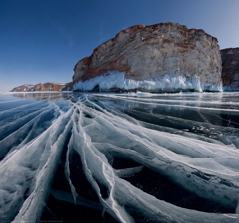 Just a frozen lake.