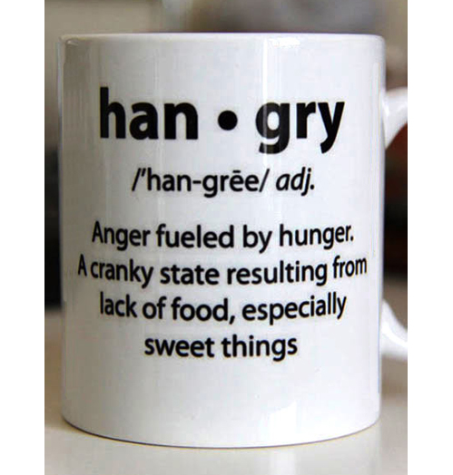 Hangry (adj)