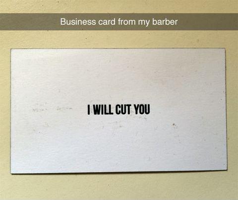 Awesome barber business card