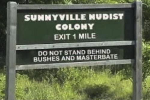 Sunnyville nudist colony.