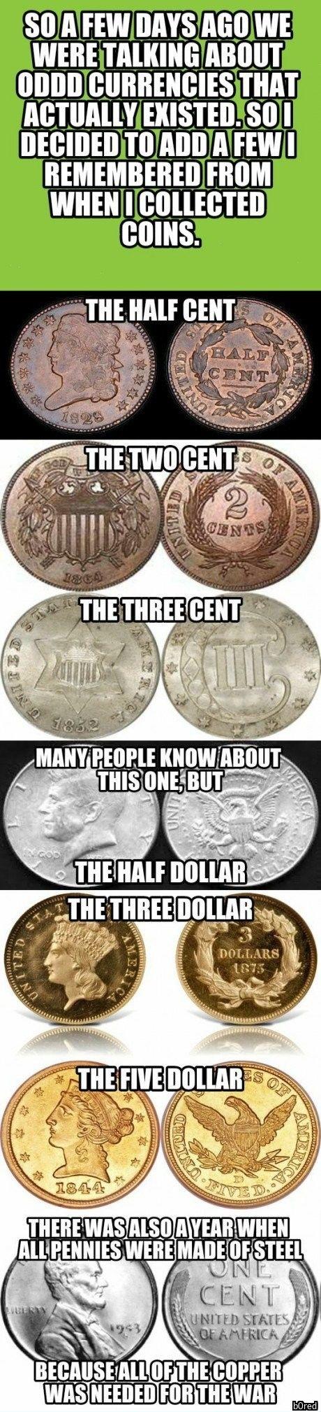 Odd US coins