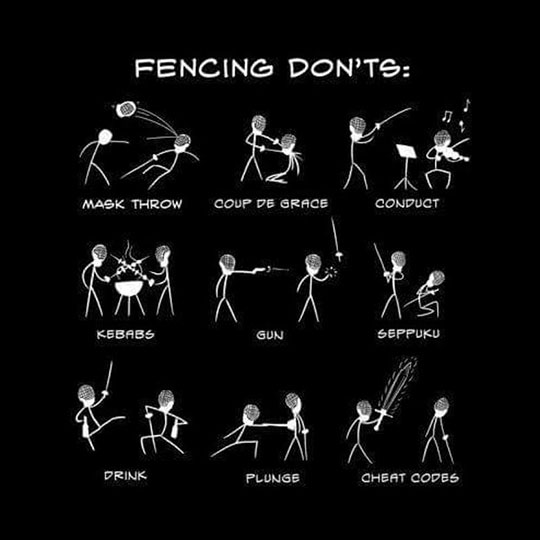Things You Should Not Do While Fencing