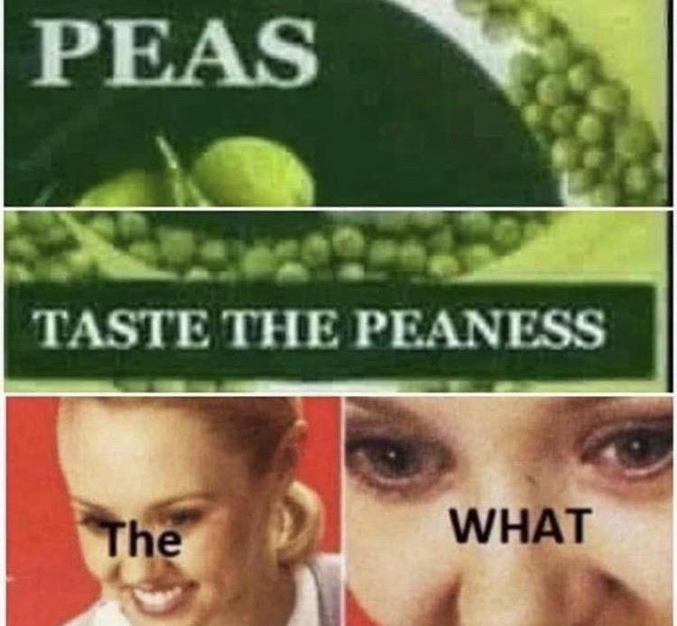 It puts the peaness in it's mouth...