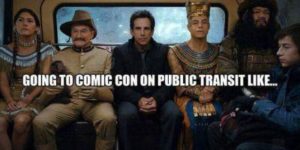 The ride to comic con