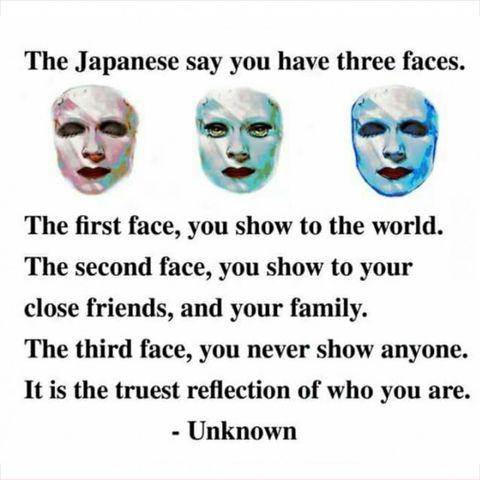 Three faces.