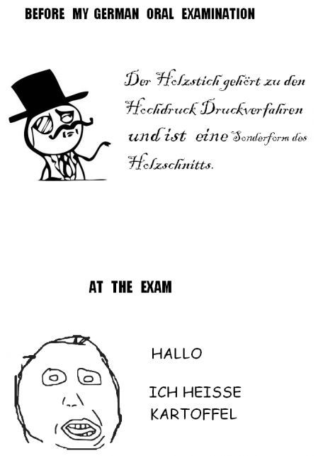 Before my German oral exam...