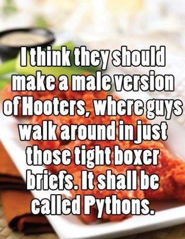 The male version of Hooters...