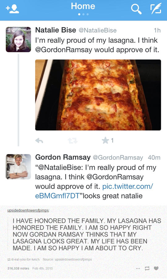 The Lasagna Gods Have Smiled Upon This Person