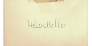 The signature f Helen Keller