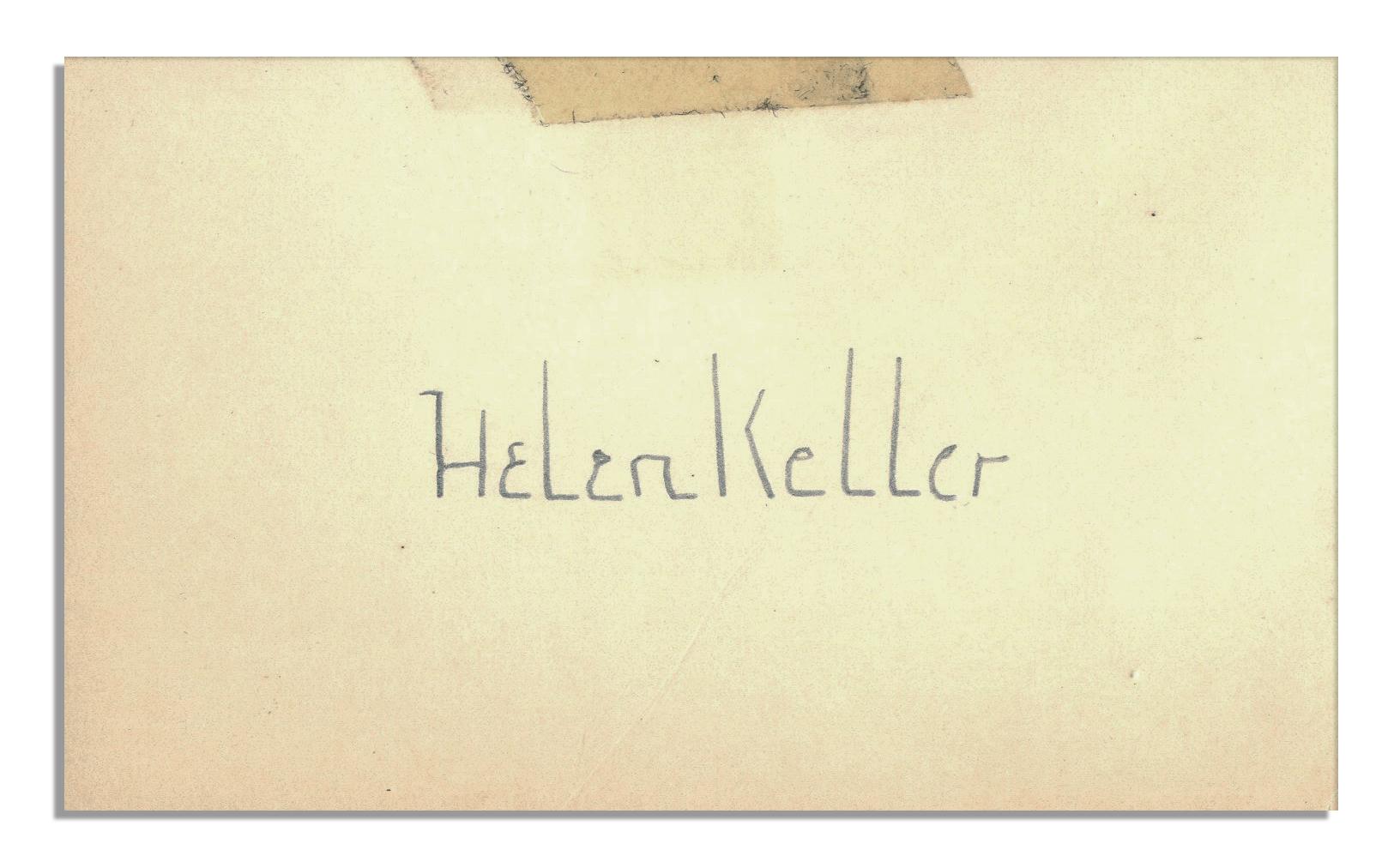 The signature f Helen Keller