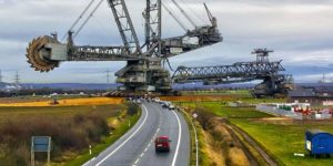 The largest land vehicle ever built: Bagger 293 in Germany