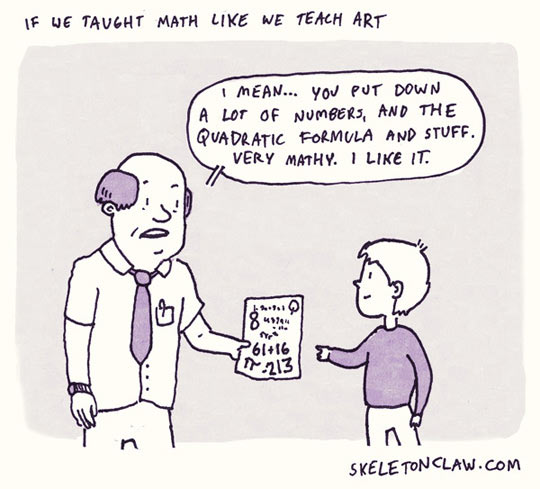 If We Taught Math Just Like We Teach Art