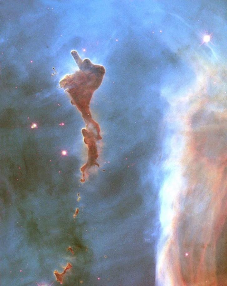 Middle finger from 71,836 light years away