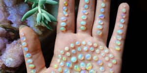 Carefully arranged opals. *achoo*