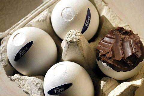 Finnish Mignon egg,  full chocolate made in real eggshell