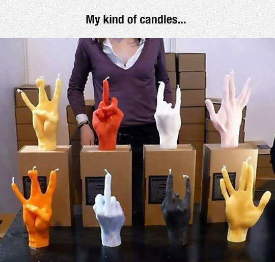 Human Hand Candles