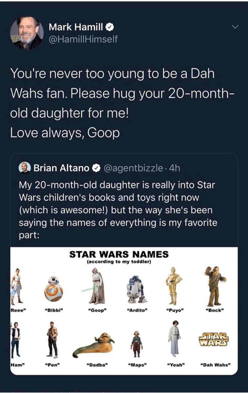 Goop Skywalker takes care of his fans.