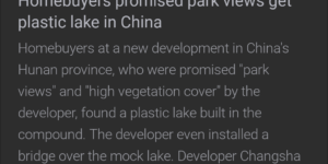 Ban plastic lakes…?