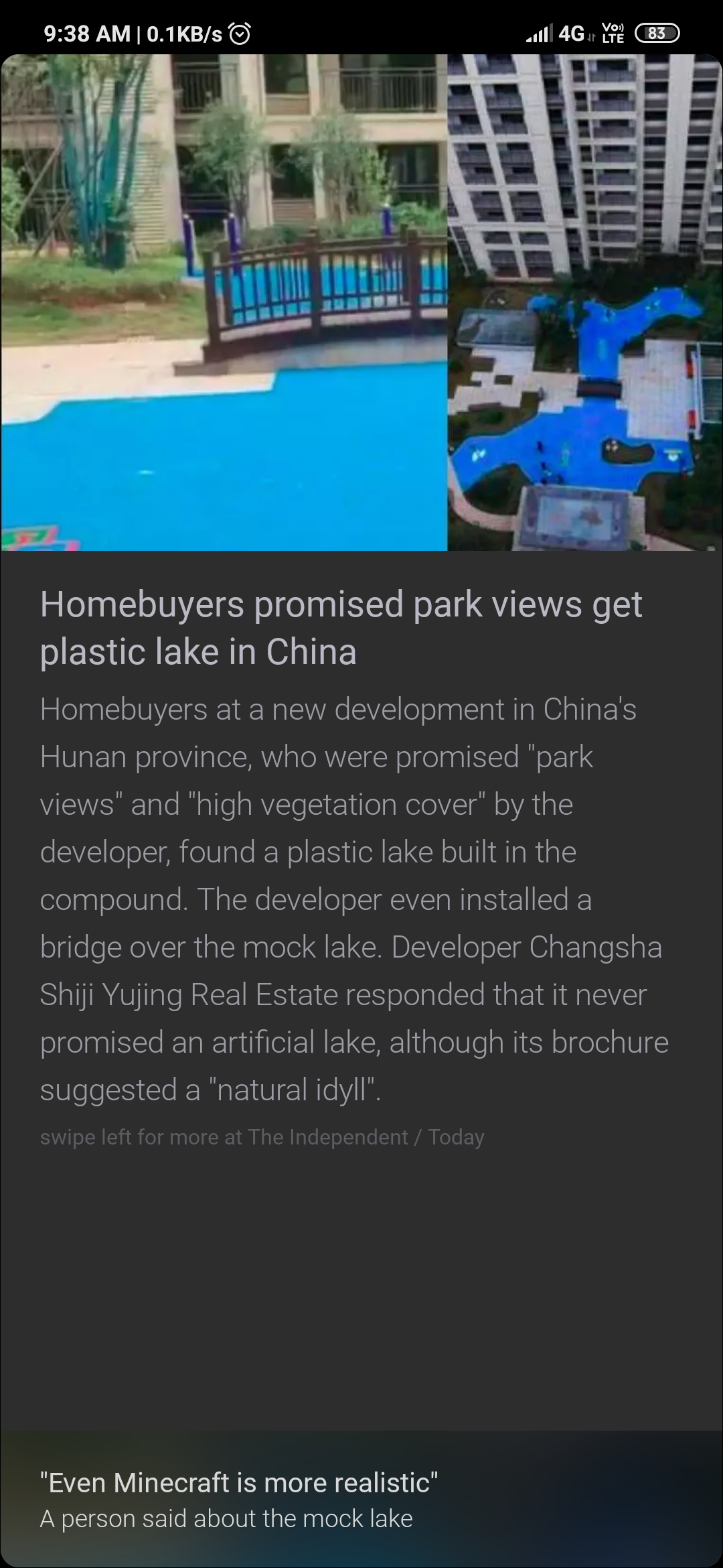 Ban plastic lakes...?