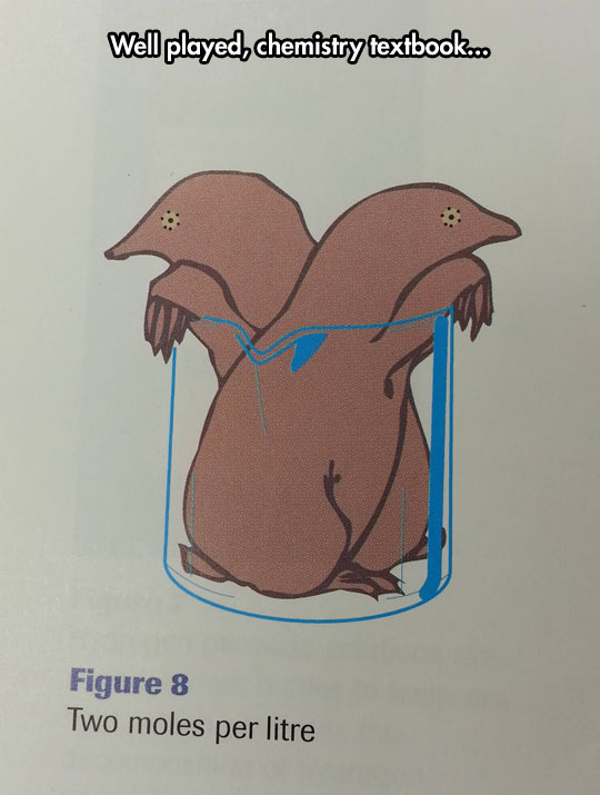 Well played, chemistry book. 