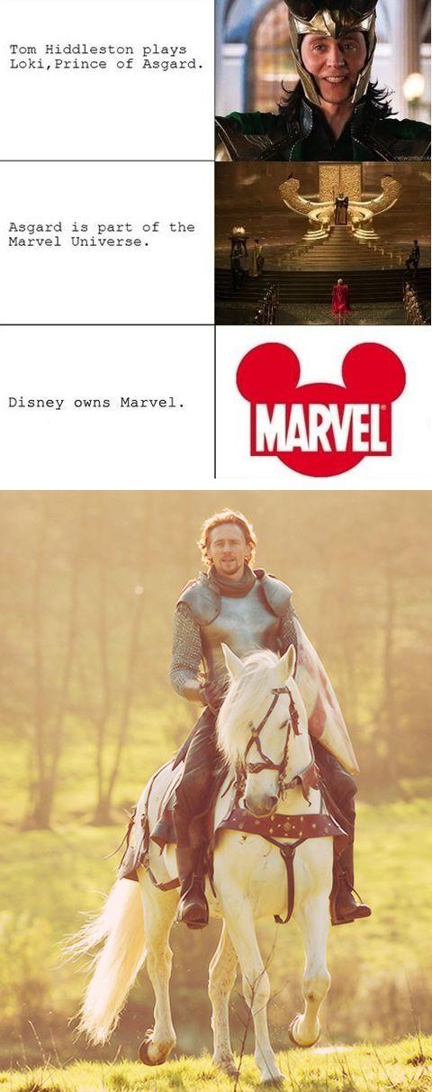 Tom Hiddleston is a Disney Prince.