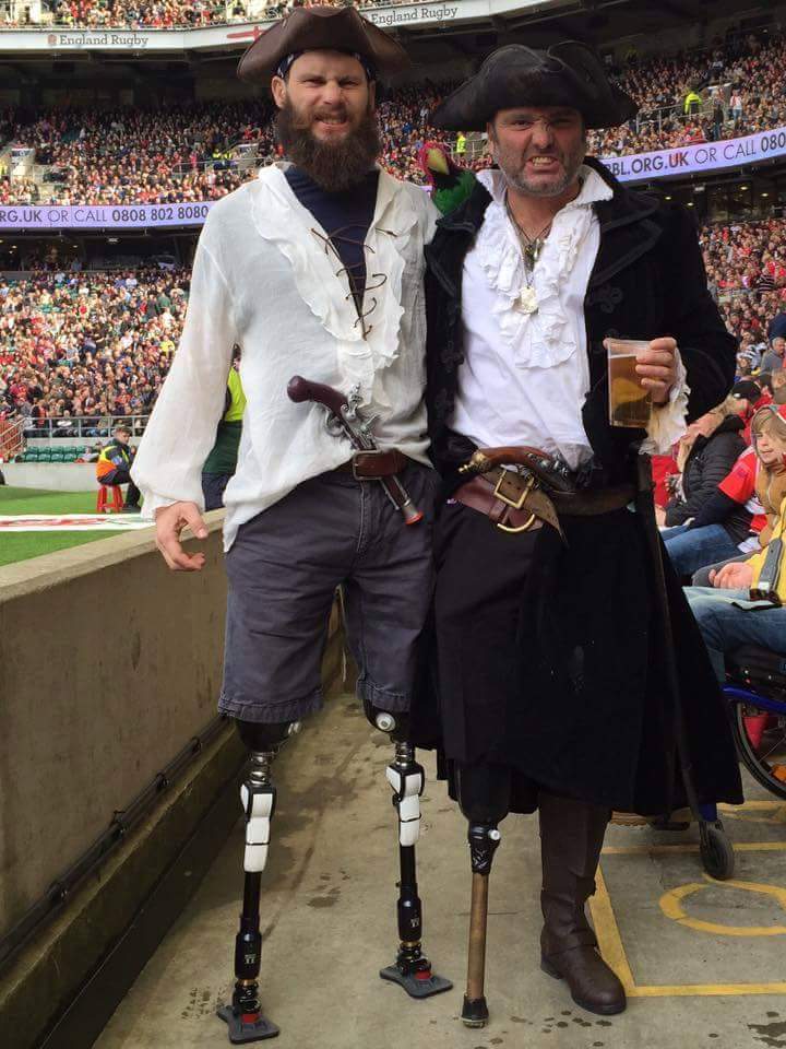 Couple of spectators at the Army V Navy rugby match at Twickenham