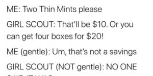 The Girl Scout hustle is real…
