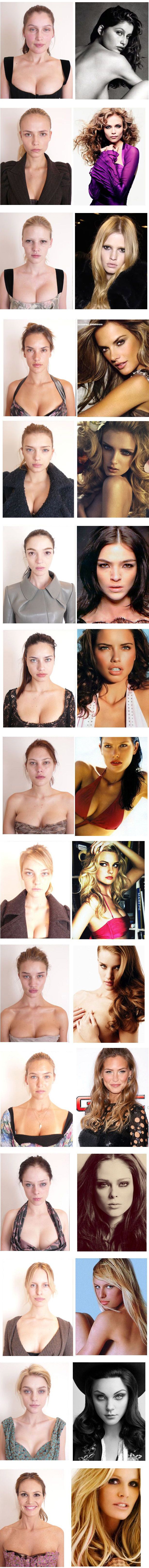 Supermodels without makeup.