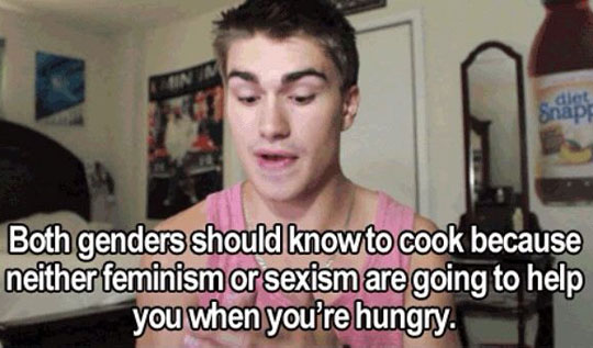 Both genders should learn to cook