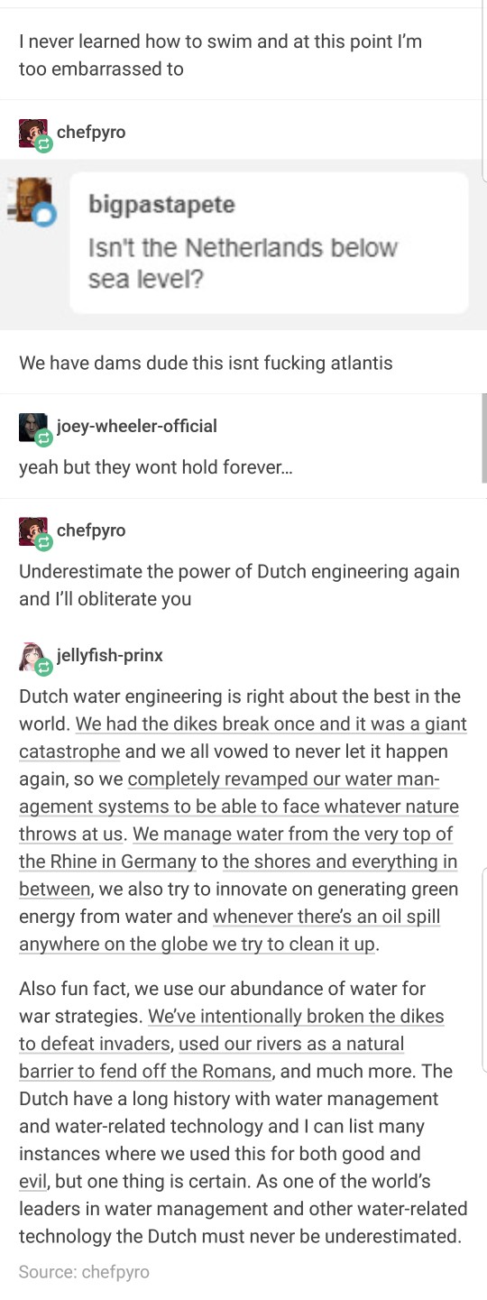 The Dutch are water benders.