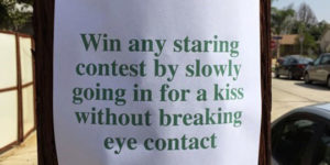Simple Trick For Winning Any Staring Contest