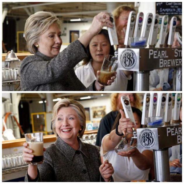 I did beer! #HILLARY2017