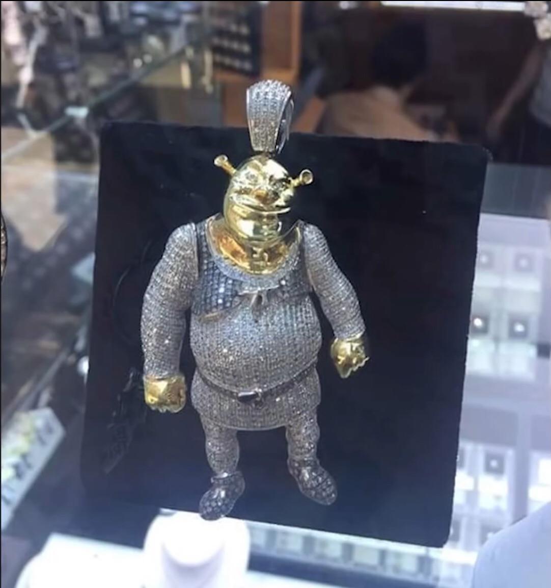 Shrek is bling.