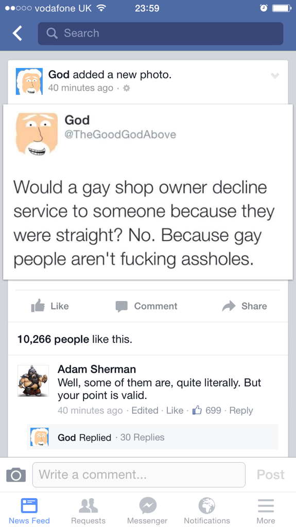 Gay people aren't fucking assholes!