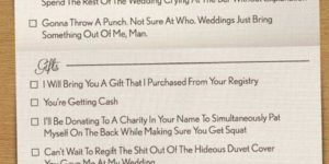 Wedding RSVP Card covers pretty much everything.