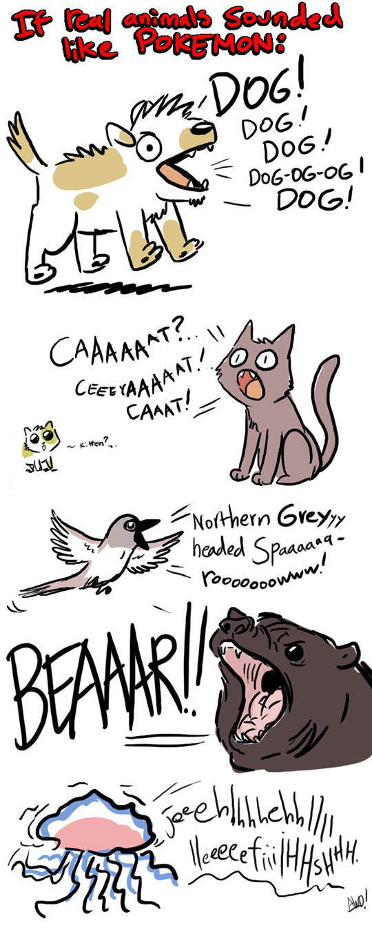 If Real Animals Talked Like Pokemon