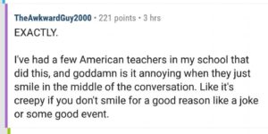 Fellow patriot on smiling