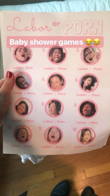 Labor or... baby shower game.