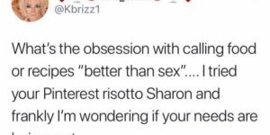 You should get that looked at, Sharon.